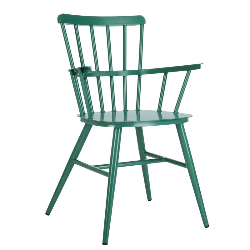 SAFAVIEH Outdoor Annalise Aluminum Arm Chair (Set of 2) - 22Wx21Dx33H