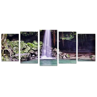 Ready2HangArt 'Waterfall' 5-Piece Wrapped Canvas Wall Art Set