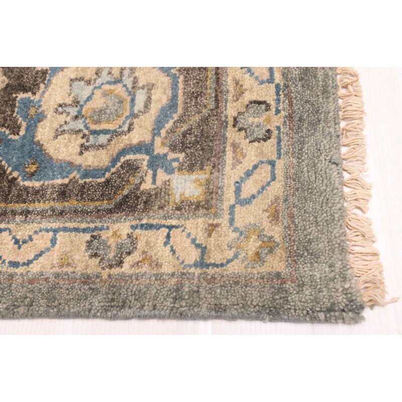 ECARPETGALLERY Hand-knotted Finest Agra Jaipur Teal Wool Rug - 9'3 x 13'1