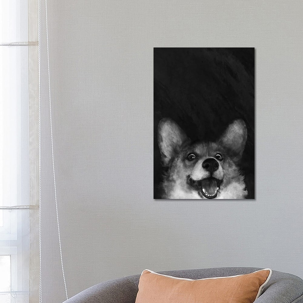 iCanvas "Sausage Fox Corgi" by Laura Graves Canvas Print