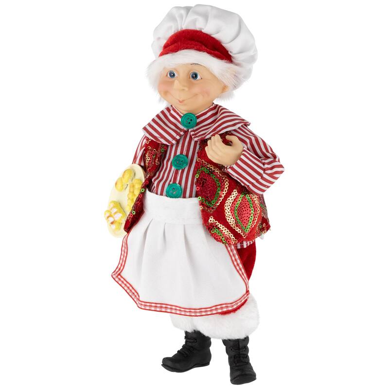 Chef Elf with Baked Goods Christmas Figure - 12"