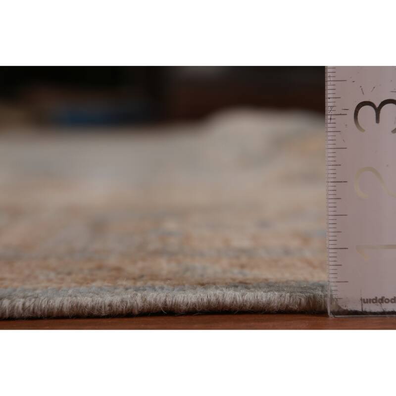 Hand Knotted Oriental 100% Wool Carpet Transitional Medallion Navy Blue & Blues Oushak Area Rug - 13' 11'' X 10' 4''