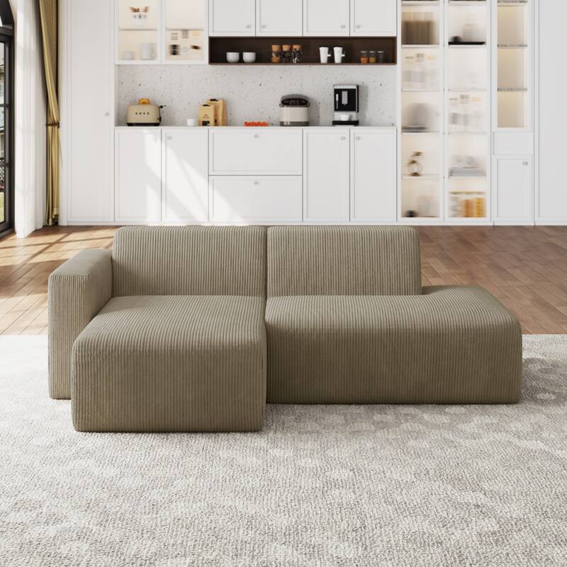 Oversized Corduroy Modular Sectional Fabric Sofa