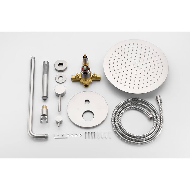 Shower System, Wall Mounted Shower Faucet Set with High Pressure 10"Stainless Steel Rain Shower head Handheld Shower Set