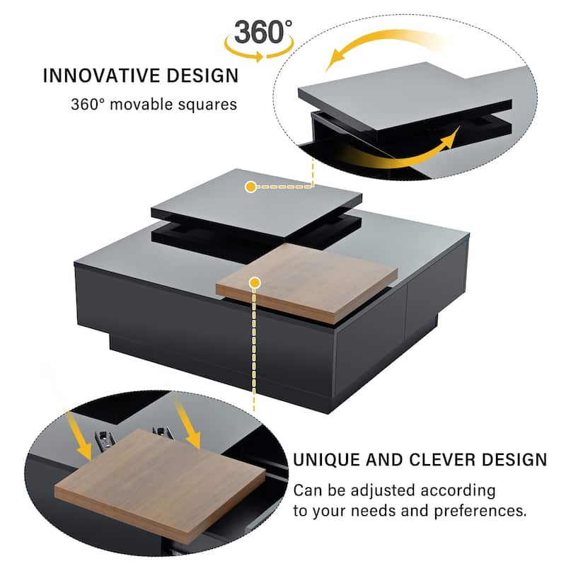 Movable Top Coffee Table