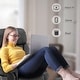 preview thumbnail 15 of 27, MCombo Swivel Recliner with Ottoman, Reclining Chair with Massage, Faux Leather Lounge Chair