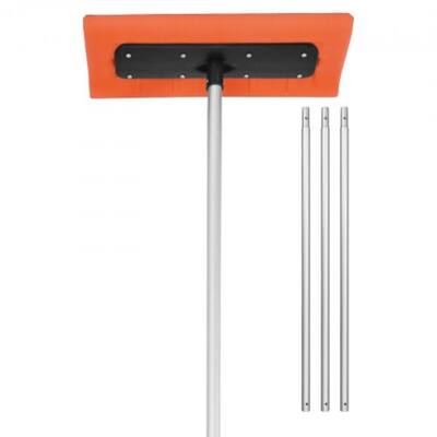 17.7-Inch Foam Blade Roof Snow Rake with Adjustable Aluminum Handle for Easy Snow Removal - 88.58-221.26 x 17.72 x 6.30 in