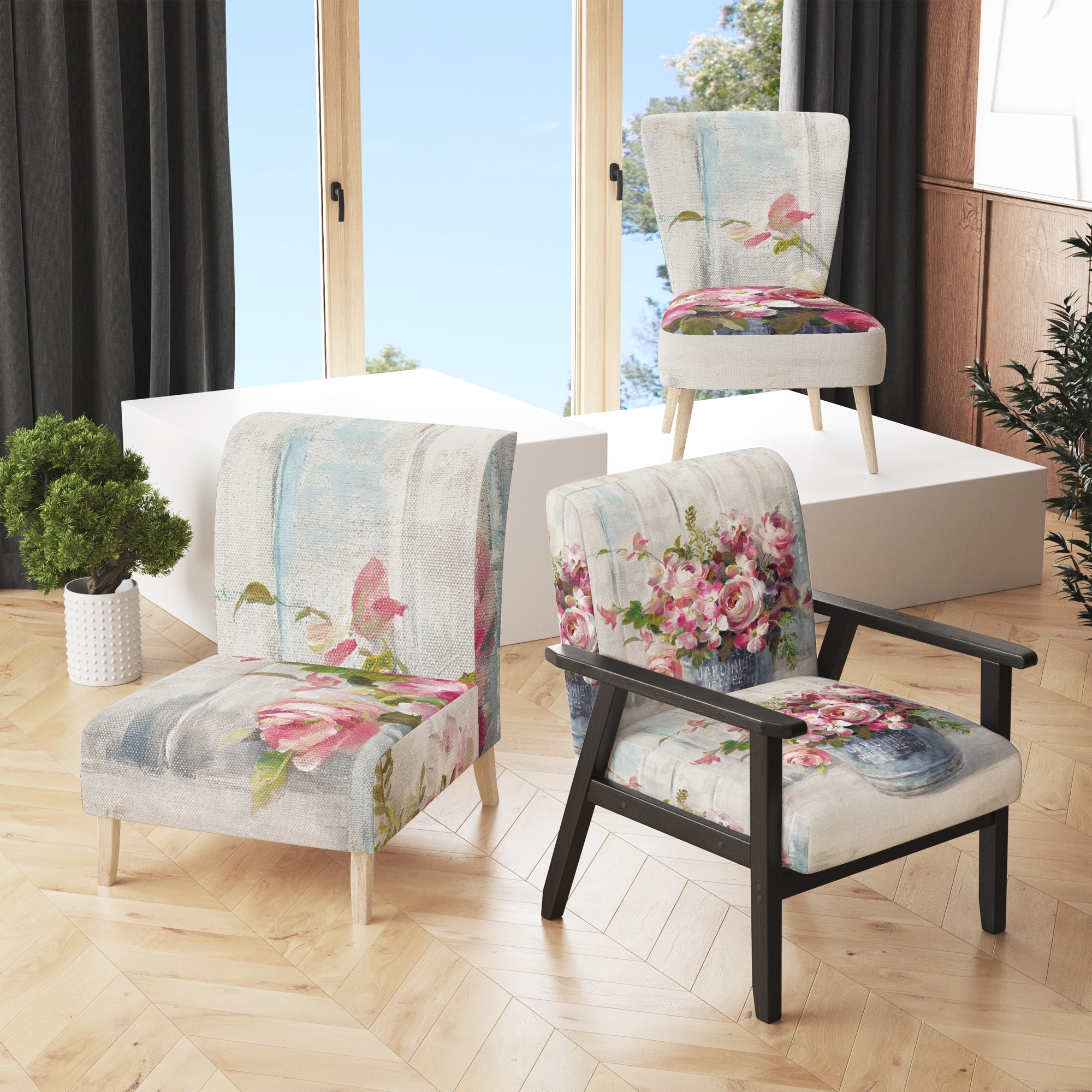 Designart "Maison Des Fleurs III" Upholstered Cabin & Lodge - Picture 7 of 14