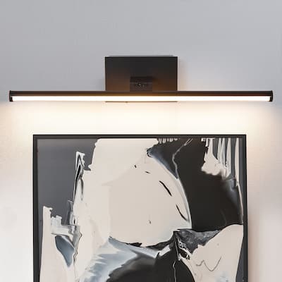 16" Matte Black LED Wireless Picture Light with Remote Control