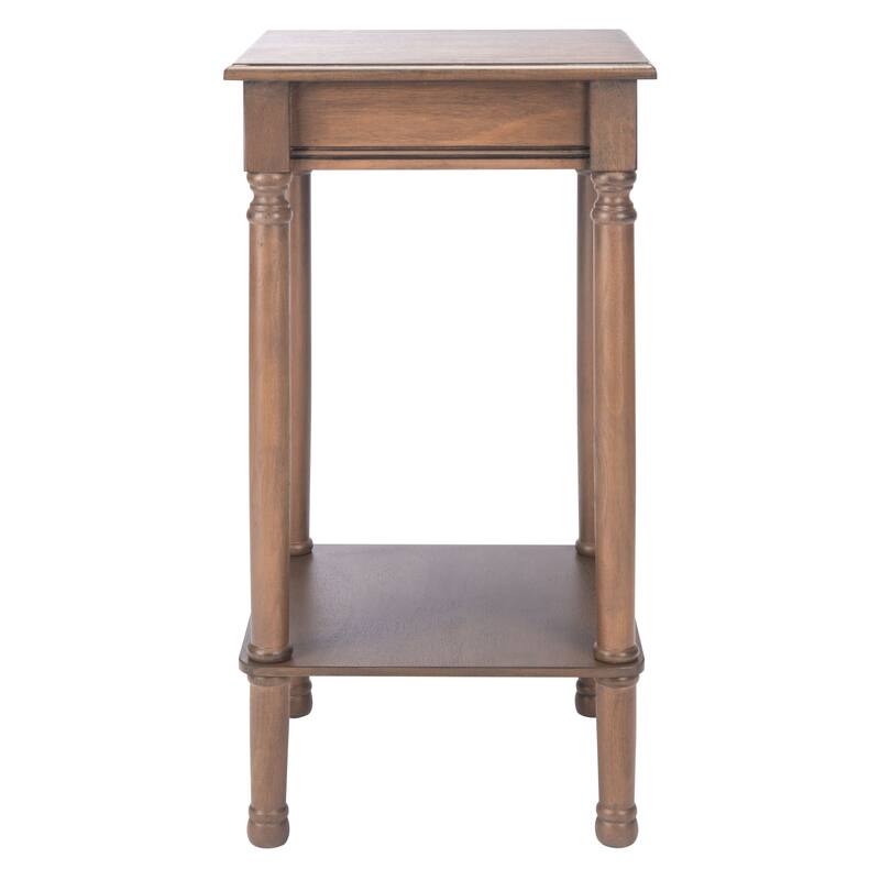 SAFAVIEH Agnita Square Accent Table - 14" W x 14" L x 28.3" H - 14Wx14Dx28H - Brown
