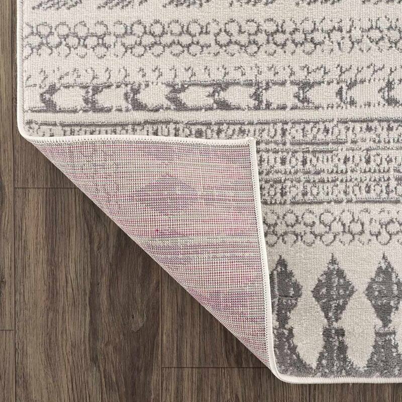 Tlacopan Geometric Moroccan Trellis Farmhouse Area Rug - Rustic Kilim Pattern