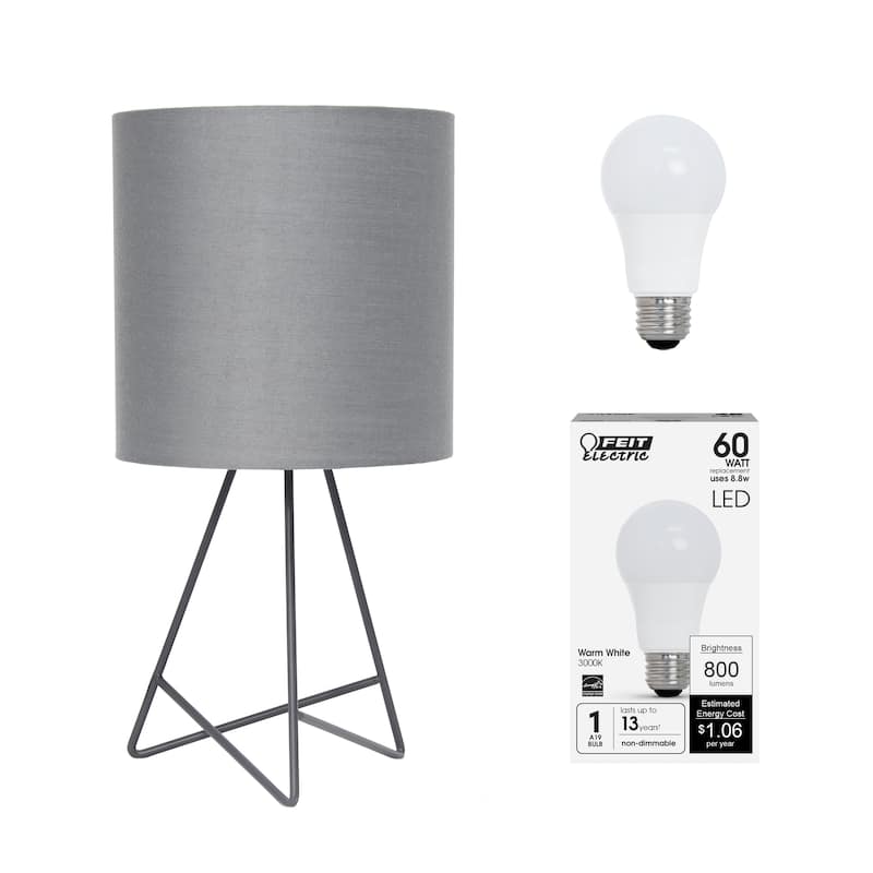 Simple Designs 14" Down to the Wire Table Lamp with LED Bulb Included - 14.00