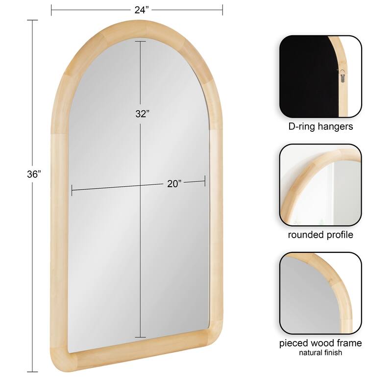 Kate and Laurel Dessa Arched Wall Mirror - 24x36