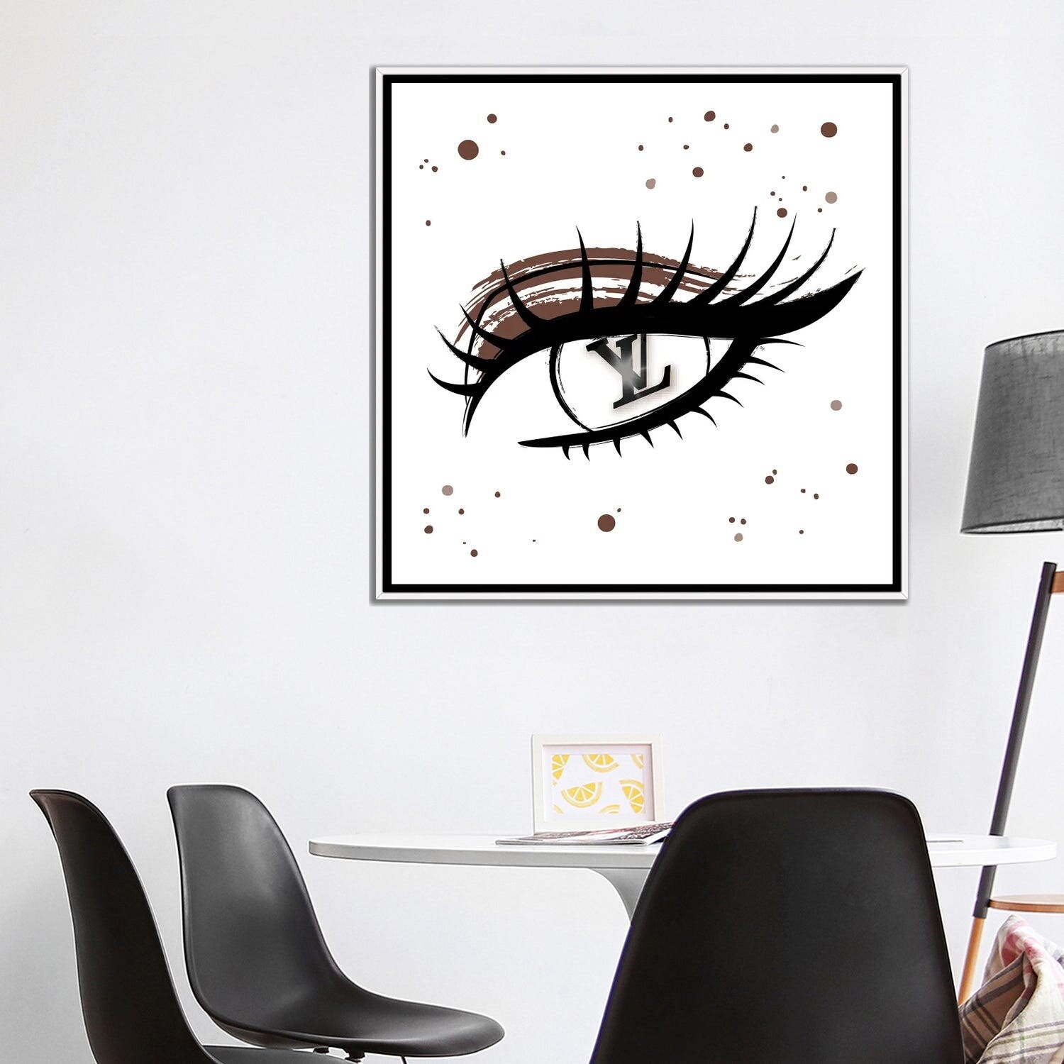 Louis Vuitton Eye - Martina Pavlova Canvas Wall Art Print ( People > Body > Eyes art) - 12x12 in