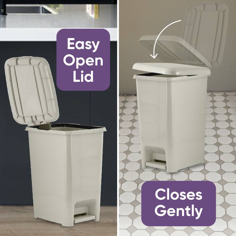 10.5 gal Slim Step Trash Can