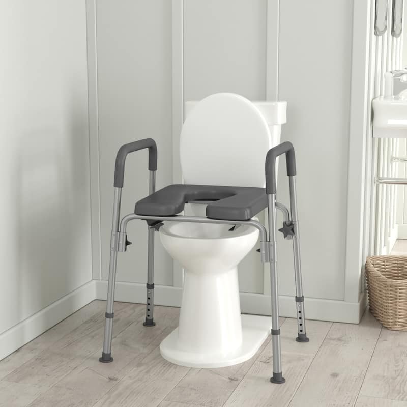 Height Adjustable Multifunctional Heavy Duty Commode and Shower Chair