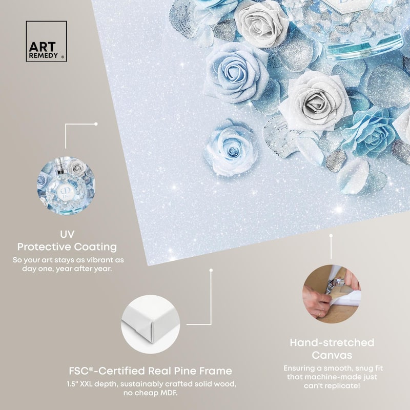 Sparkling Floral Perfume II Canvas by Art Remedy, Gallery Wrapped