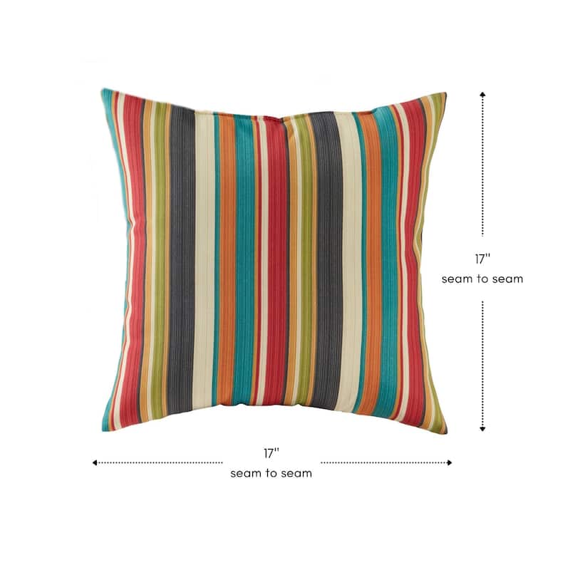 Greendale Home Fashions Global 17-inch Square Outdoor Square Accent Pillow (Set of 2)