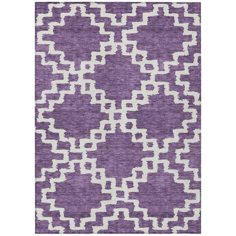 HomeRoots Geometric Transitional Rectangle Outdoor Rug