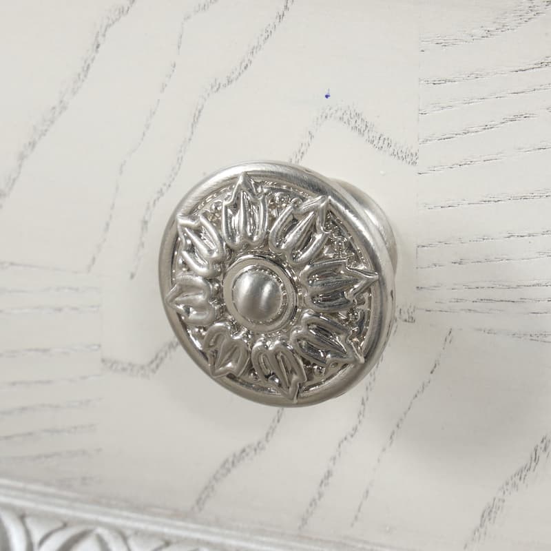 Furniture of America Fornan Traditional Creamy White Solid Wood 6-Drawer Vanity Set with LED Light and Power Outlet