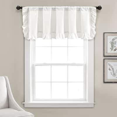 Lush Decor Linen Ruffle Window Curtain Valance - 58" x 18"