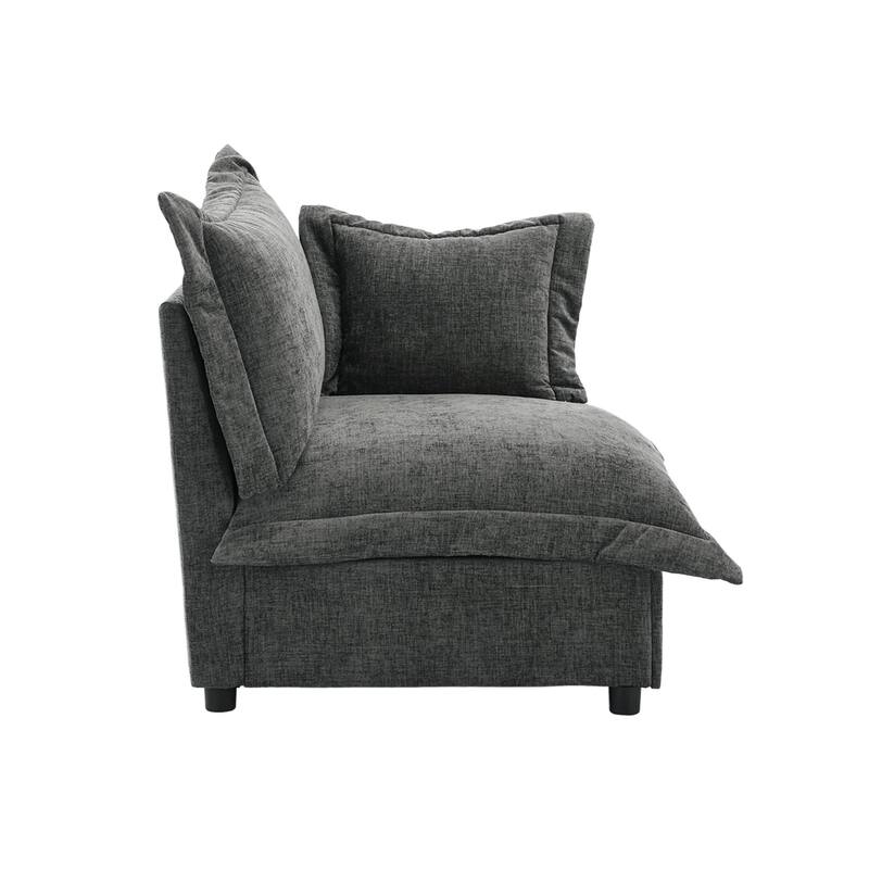 Upholstered Chenille Arm Club Chair Cloud corner cahir