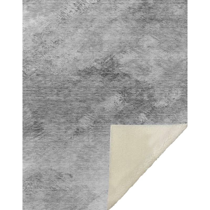 Premium Machine Washable Modern Abstract Sherpa Throw Blanket
