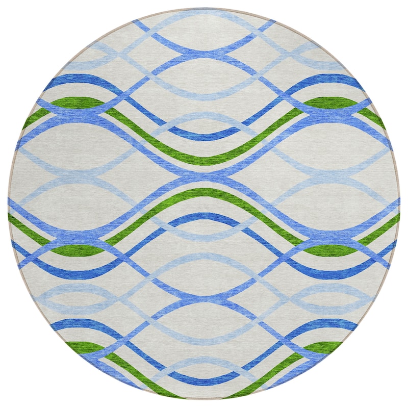 Machine Washable Indoor/ Outdoor Chantille Contemporary Deco Rug