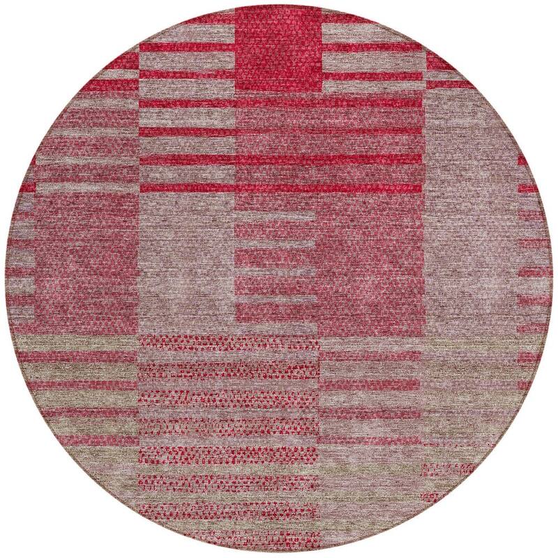 HomeRoots Striped Modern Rectangle Outdoor Rug