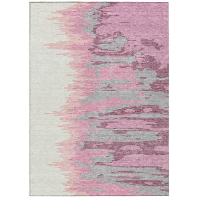HomeRoots Abstract Transitional Rectangle Outdoor Rug