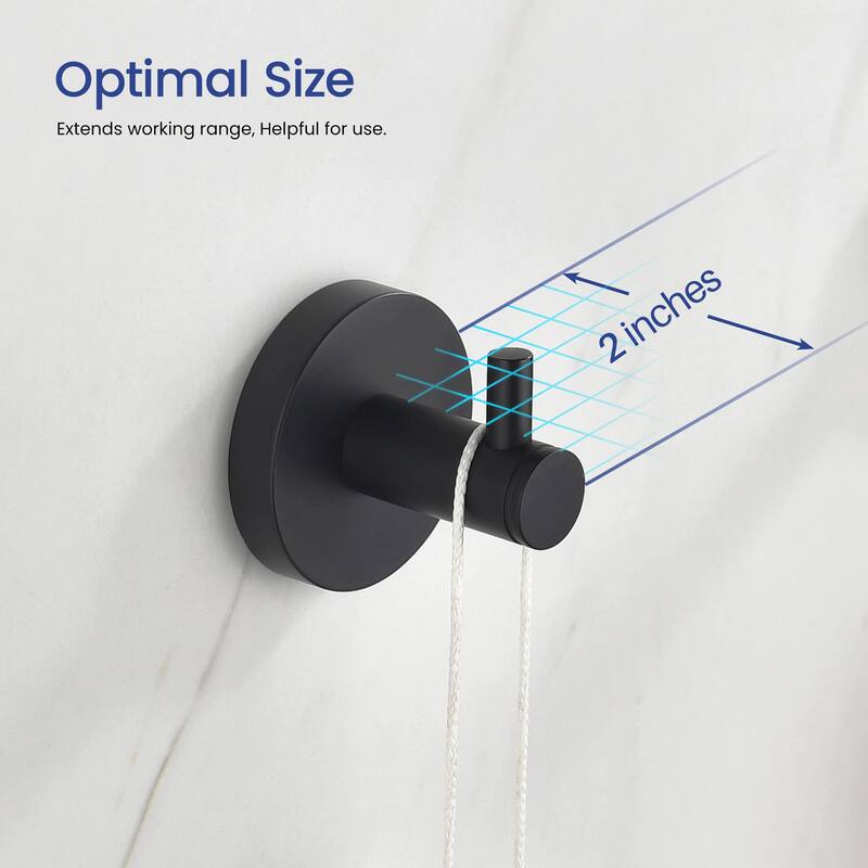 Circular Bathroom Towel & Robe Hook 3 Count