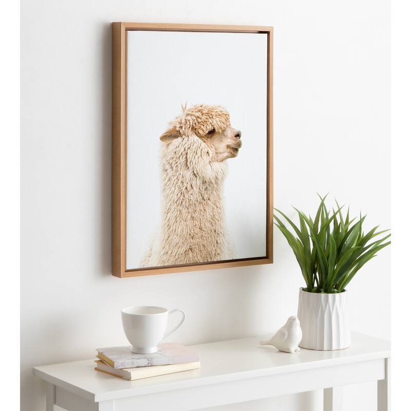 Kate and Laurel Sylvie Golden animal Profile Framed Canvas by Amy Peterson Art Studio