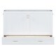 preview thumbnail 8 of 11, Queen Storage Bed Pulley Structure Murphy Bed Wall Platform Bed, White