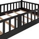 preview thumbnail 27 of 42, Twin Over Twin Bunk Bed with Removable Floor Bed and Bottom Guardrails, Fun Kids Loft Bed Frame with Ladder and Slide
