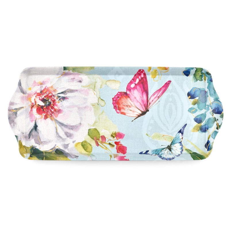 Pimpernel Colorful Breeze Melamine Sandwich Tray - 15.25" x 6.5" - 15.25" x 6.5"