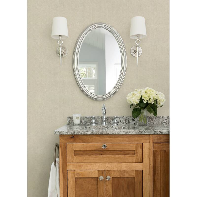 Advantage Natural Linen Khaki Textured Wallpaper