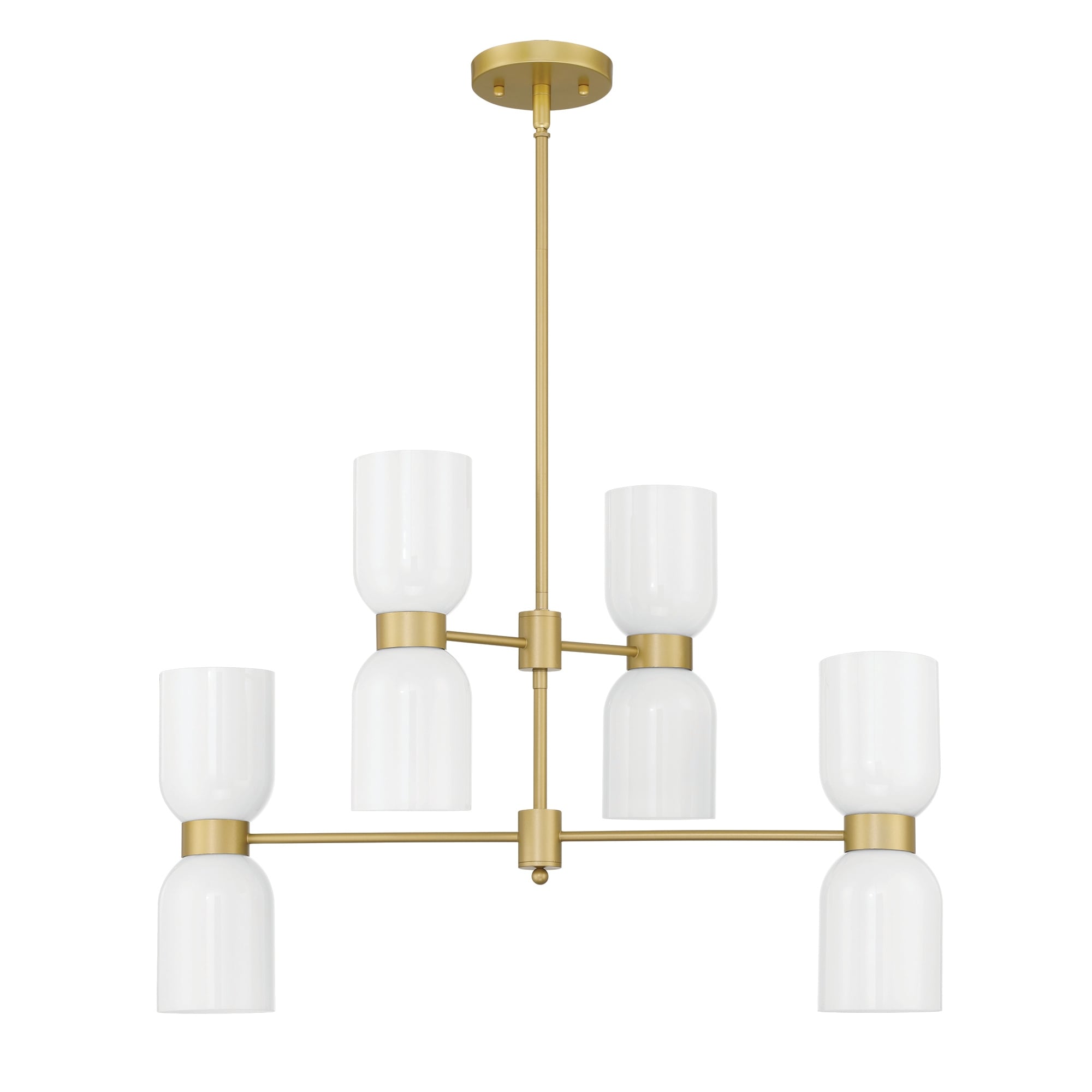 Acroma 8-light Modern Gold Sputnik Linear Chandelier Adjustable Dining Lights