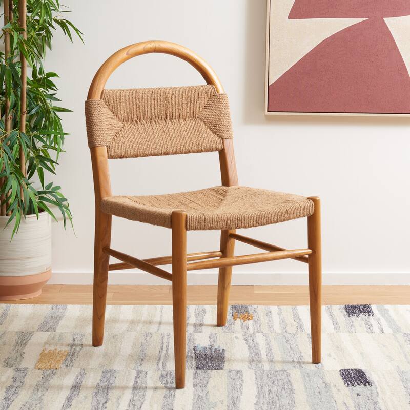 SAFAVIEH Filomena Dining Chair - 19" W x 19" D x 37" H - 19Wx19Dx37H - Brown/Natural