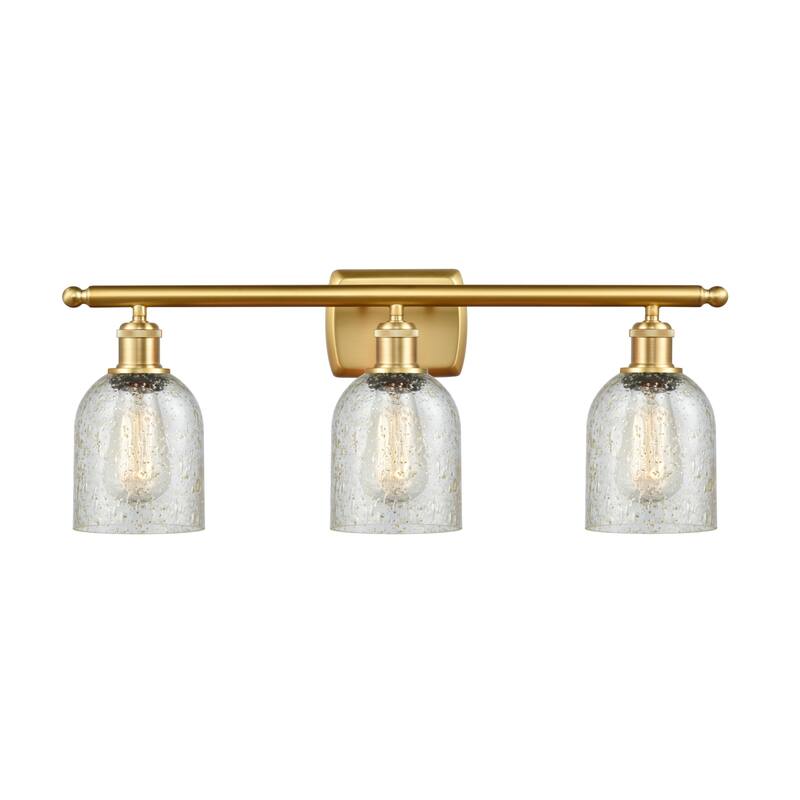 Innovations Lighting 516-3W-12-26 Caledonia Vanity Caledonia 3 Light - Mica / Satin Gold