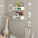 preview thumbnail 3 of 11, Wallniture Madrid Wood Wall Shelves for Book and Toy Storage (Set of 2)