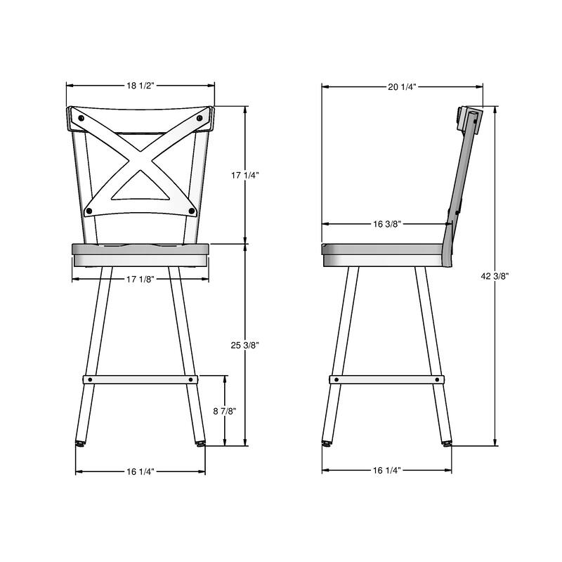 Amisco Jasper Swivel Counter and Bar Stool