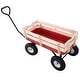 Outdoor Pulling Garden Cart Wagon with Wood Railing - 66