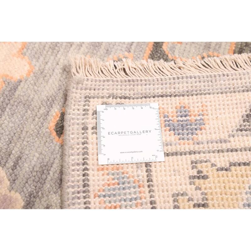 ECARPETGALLERY Hand-knotted Modern Oushak Grey Wool Rug - 8'1 x 10'2