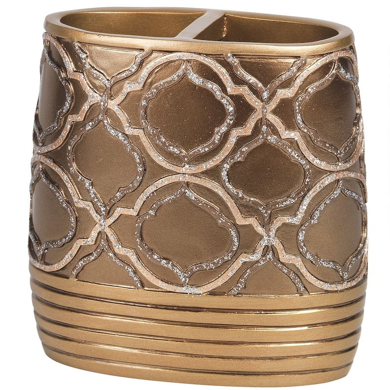 Gold Medallion Bath Accessory Set or Separates