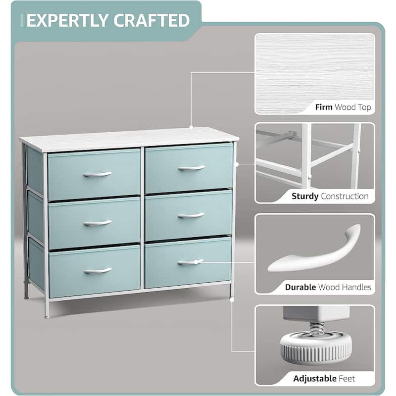 Sorbus Dresser Storage Chest Organizer Nightstand - 6 Drawers