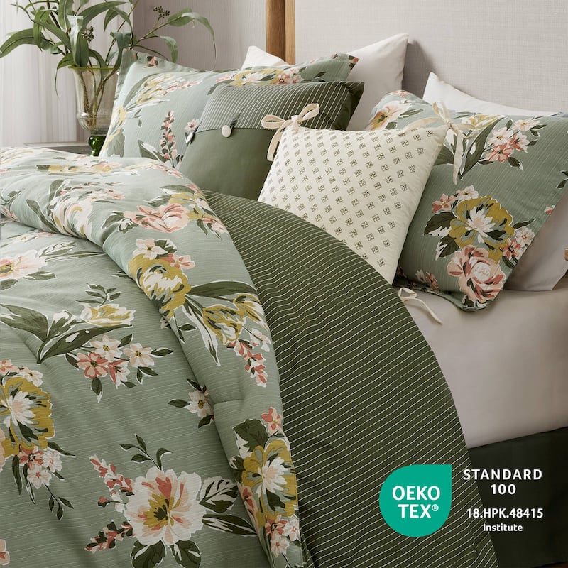Madison Park Salara 7 Piece Vintage Floral Comforter Set