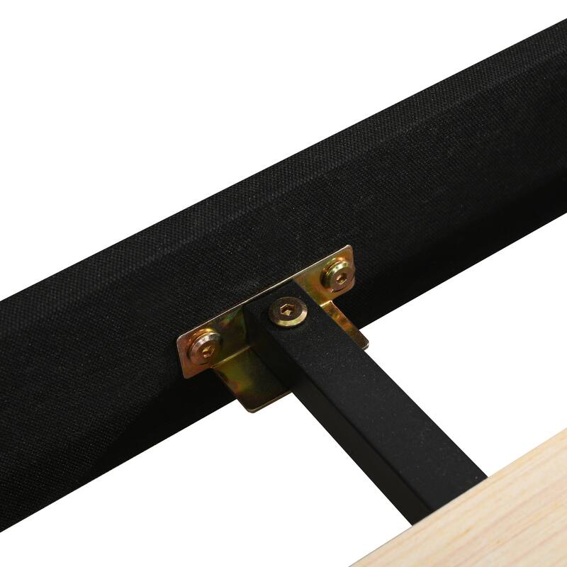 Queen Size Velvet Upholstered Platform Bed with Bedside Desk and Stool, Pink