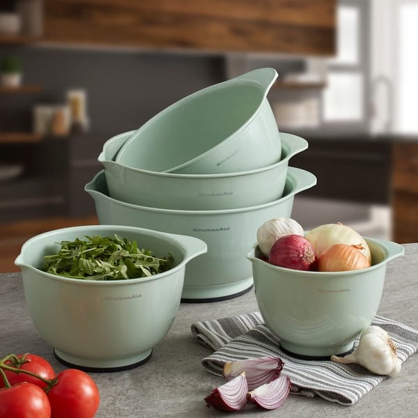 Better Homes & Gardens 3 Piece Ceramic Mixing Bowl Set, Aqua