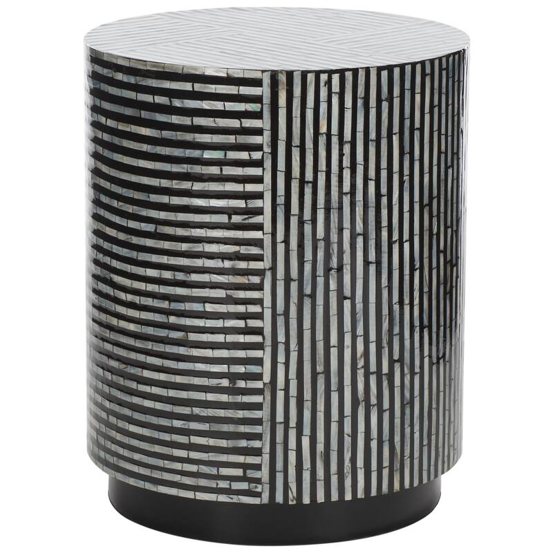 SAFAVIEH Hadice Round Stool - 18" W x 18" D x 22" H - 18Wx18Dx22H