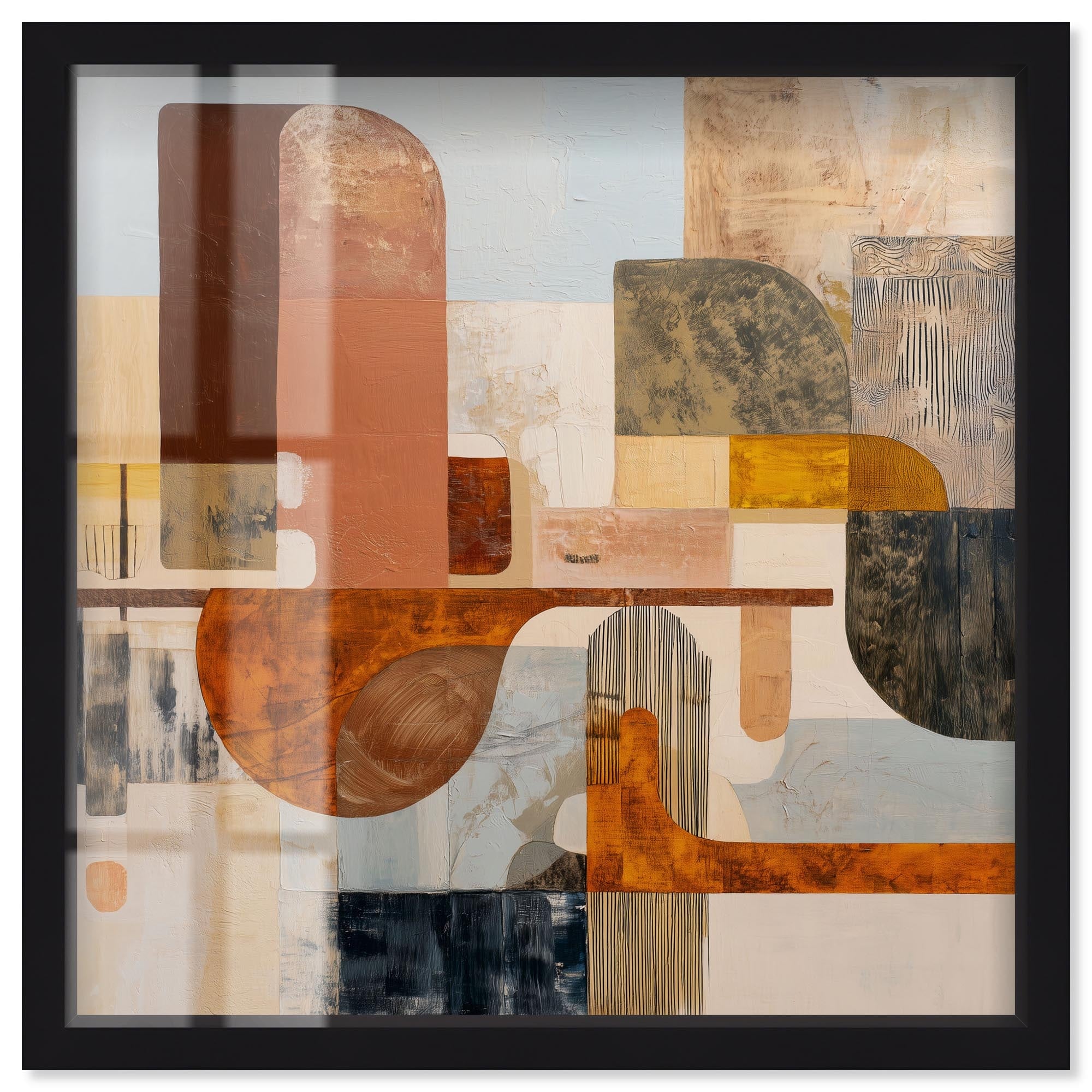 Contemporary Layers II Modern Wall Art Shadowbox Print by Art Remedy